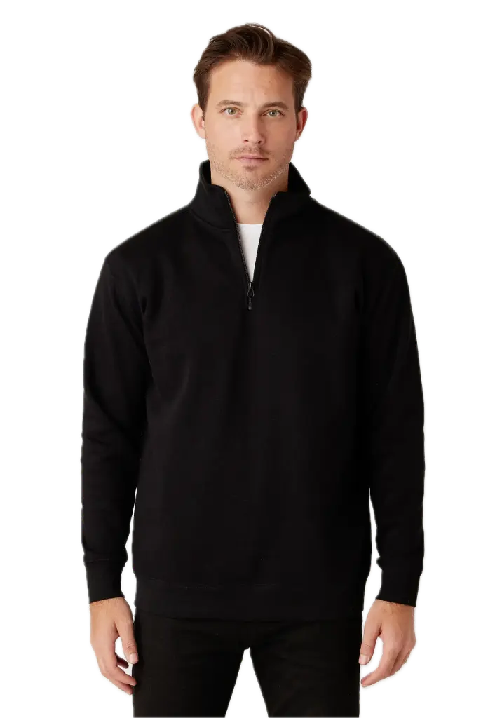 Unisex Premium Quarter Zip Pullover 7.0 oz (XS, Black)