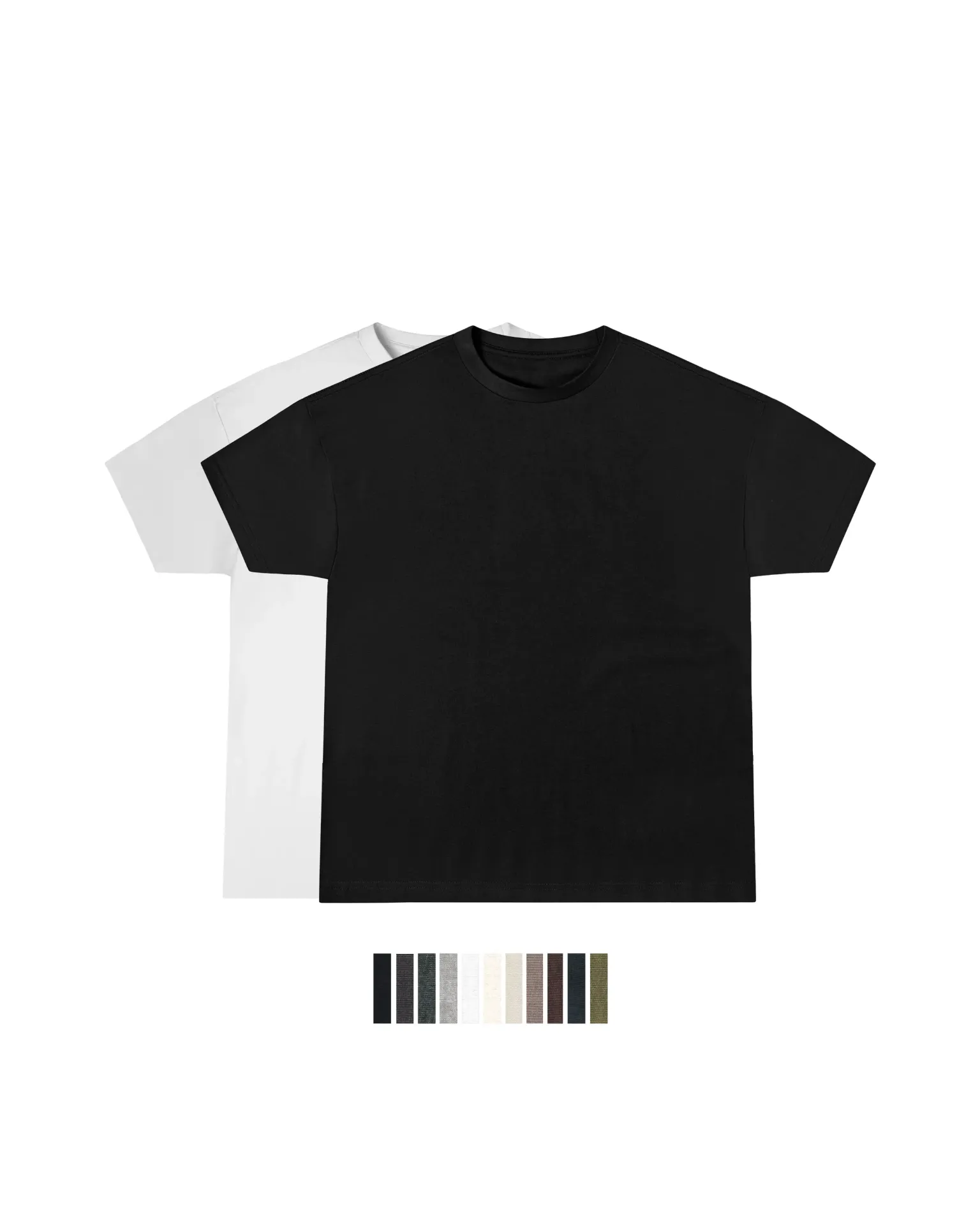 Men's Heavyweight Boxed Tee 7.0 oz (Black, S)