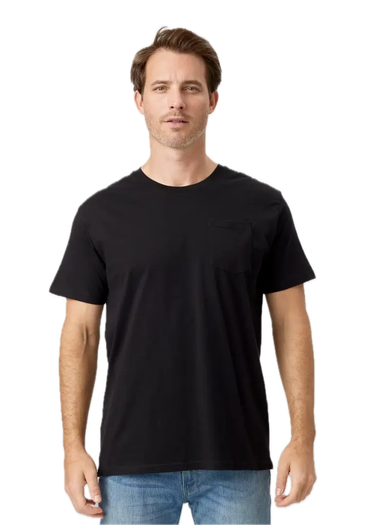 Men's Premium Pocket T-Shirt 5.5 oz (S, Black)