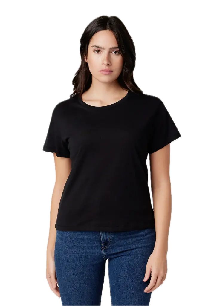 Women's High-Waisted Tee 4.3 oz (Black, S)
